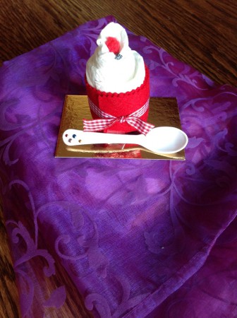 luiertaartje met lepel (rood) €1,50